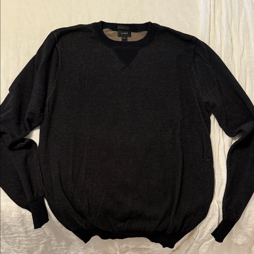 J. Crew Men's Black Crewneck Sweater